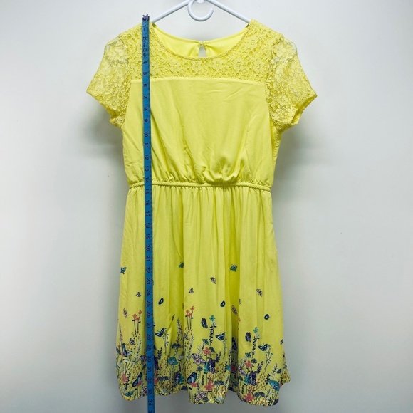So Women’s Casual Short SunDress Floral Yellow Size XL - Picture 2 of 11